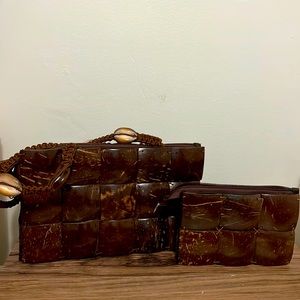 Coconut Shell Purse and wallet.